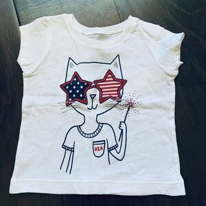 NWT 3m. Carter's Hello Kitty 4th of July USA Sparkly Tee (July 4th T-Shirt)